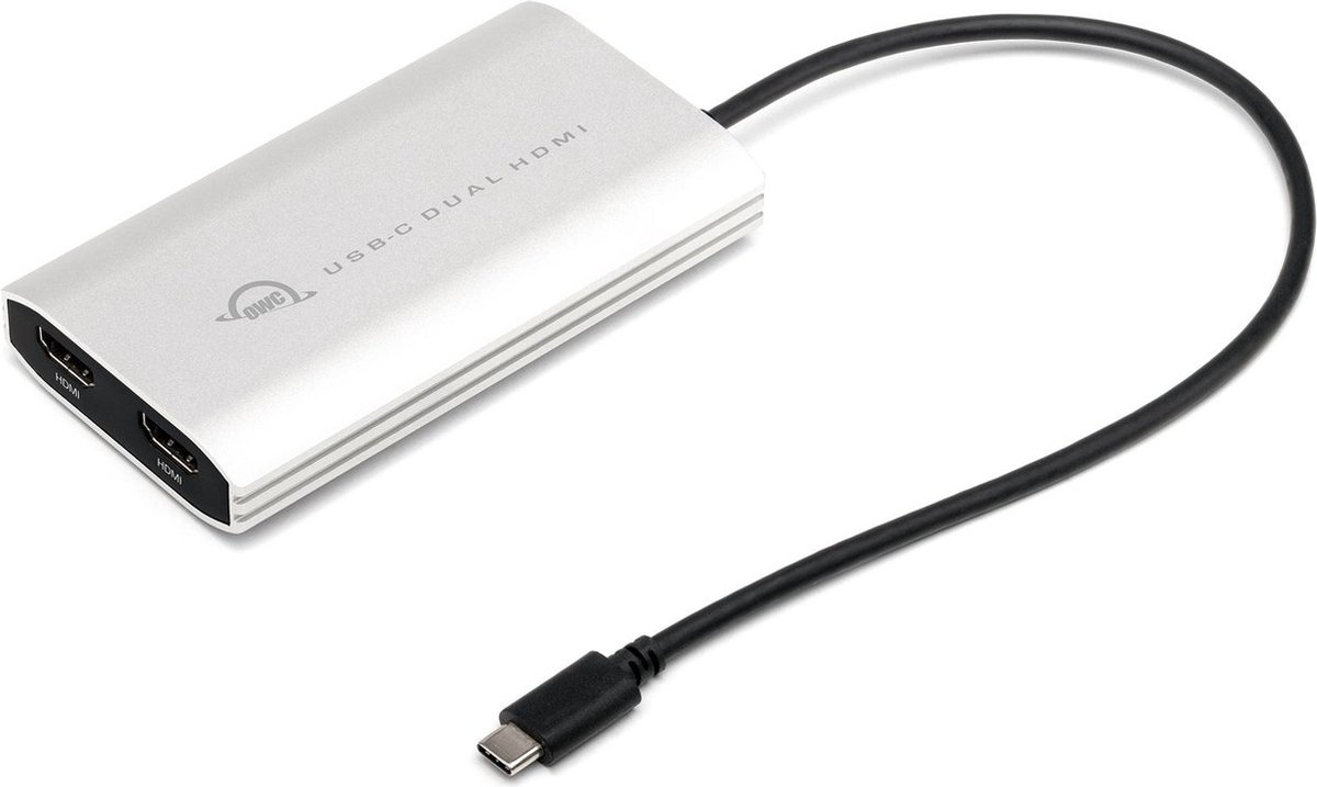 OWC USB-C naar Dual HDMI 4K Adapter Wit