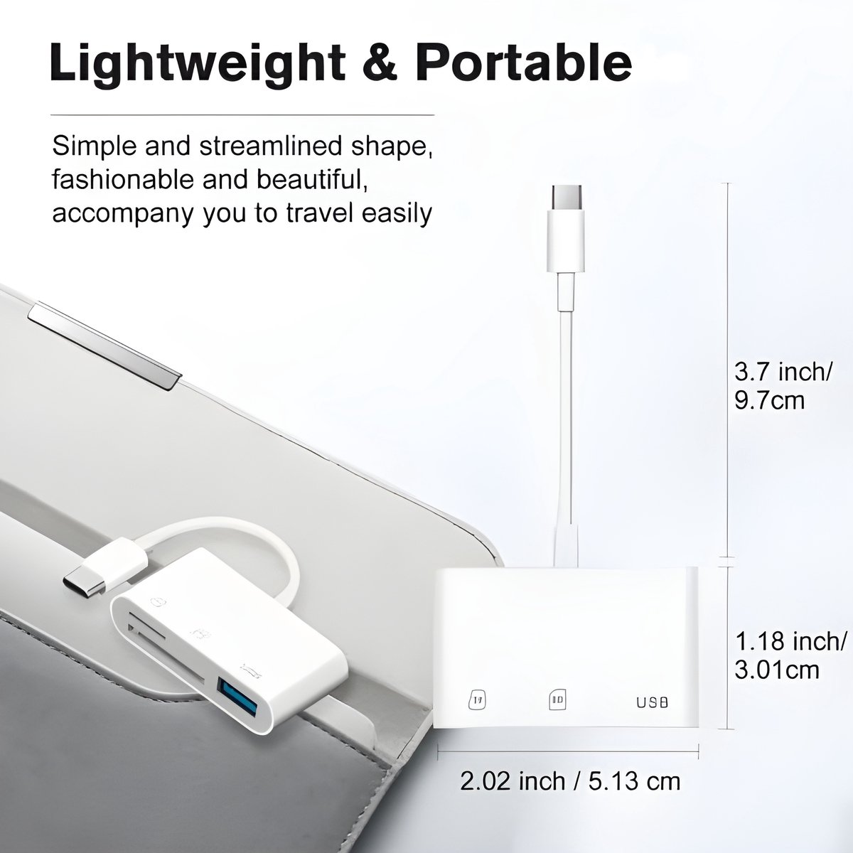 PolkaHome 3-in-1 USB C SD & MicroSD Kaartlezer USB 3.0