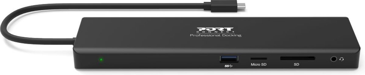 Port Connect Dockingstation 2x2K USB-C 11-poorts 100W zwart