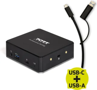 Port Connect Dockingstation 7-poorts USB-A & USB-C 85W HDMI Zwart