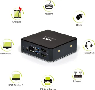 Port Connect Dockingstation 7-poorts USB-A & USB-C 85W HDMI Zwart