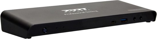 Port Connect Dockingstation USB-A & USB-C 85W Zwart