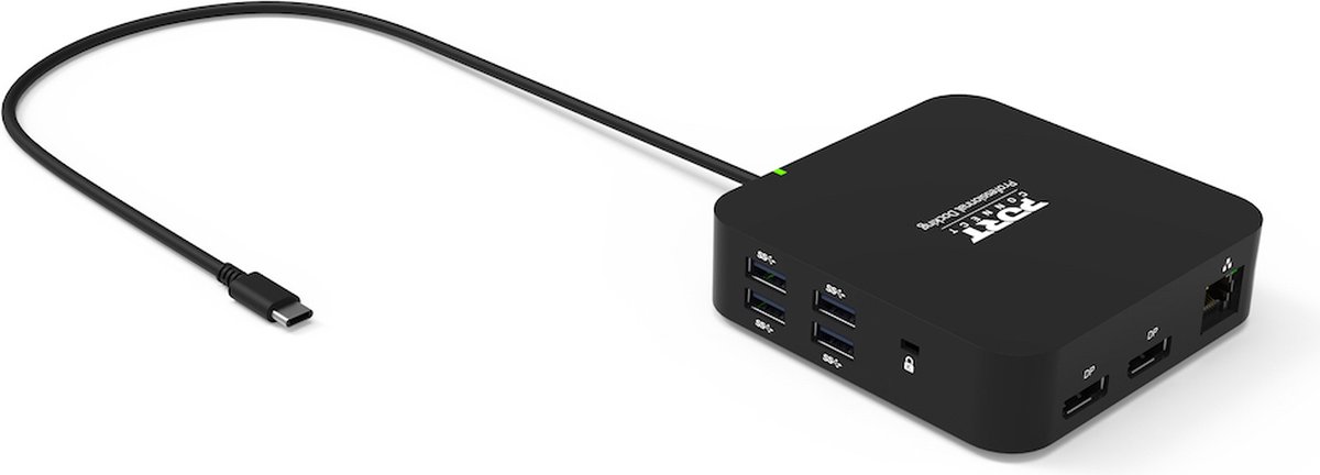 Port Connect Dockingstation USB-C 2x4K 9-poorts 85W Zwart