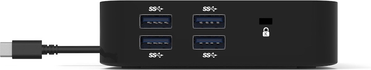 Port Connect Dockingstation USB-C 2x4K 9-poorts 85W Zwart
