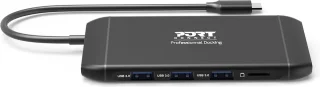 Port Connect Dockingstation USB-C 4K 7-poorts 100W Zwart