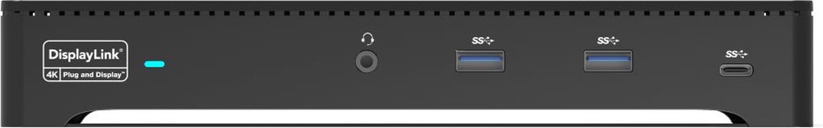 Port Connect Dockingstation USB-C & USB-A 3x4K 100W Zwart