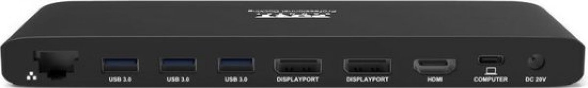 Port Designs 901910W-EU USB-C Laptop Dock Zwart
