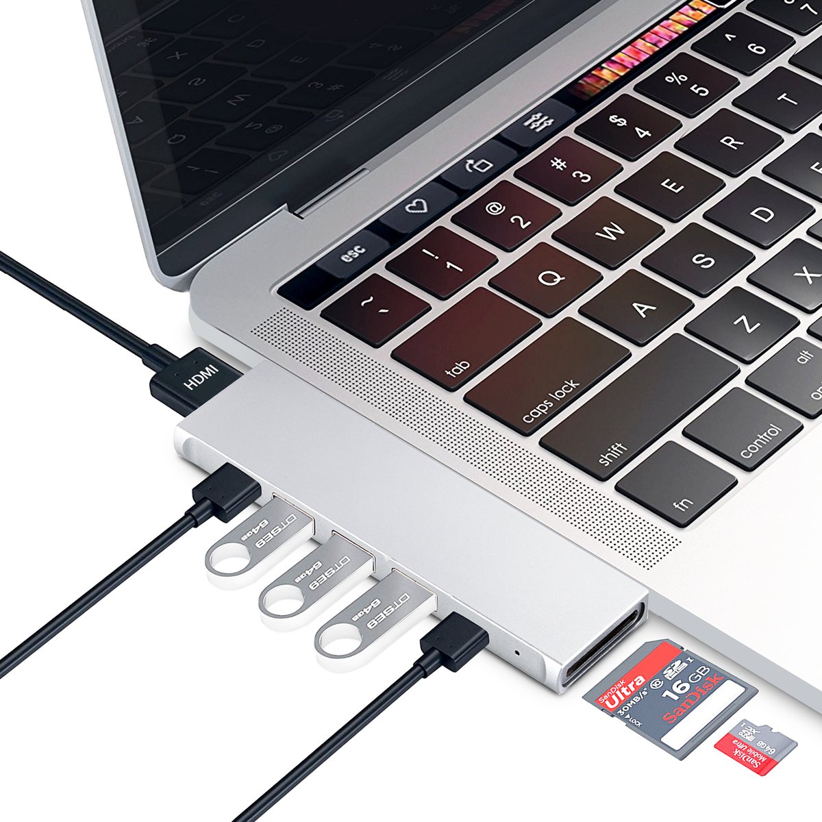 Pro Dock X USB-C Hub Zilver voor MacBook Pro en MacBook Air