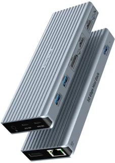 Qhou laptop docking station 11-in-1 USB C hub