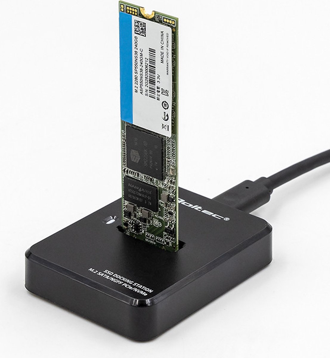 Qoltec Dockingstation SSD M.2 SATA PCIe USB 3.1