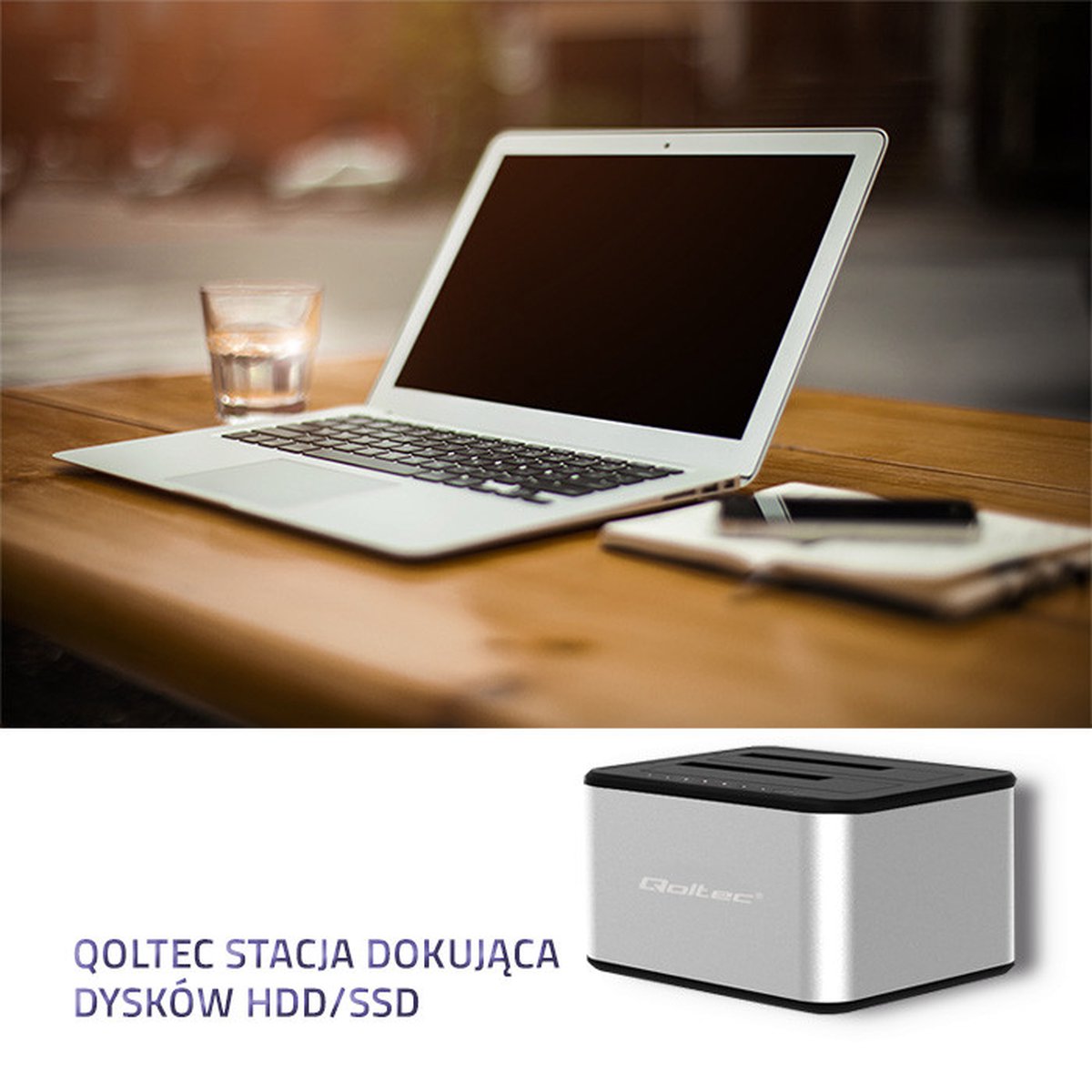 Qoltec HDD/SSD Dockingstation 2x SATA USB 3.0