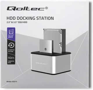 Qoltec HDD/SSD Dockingstation 2x SATA USB 3.0