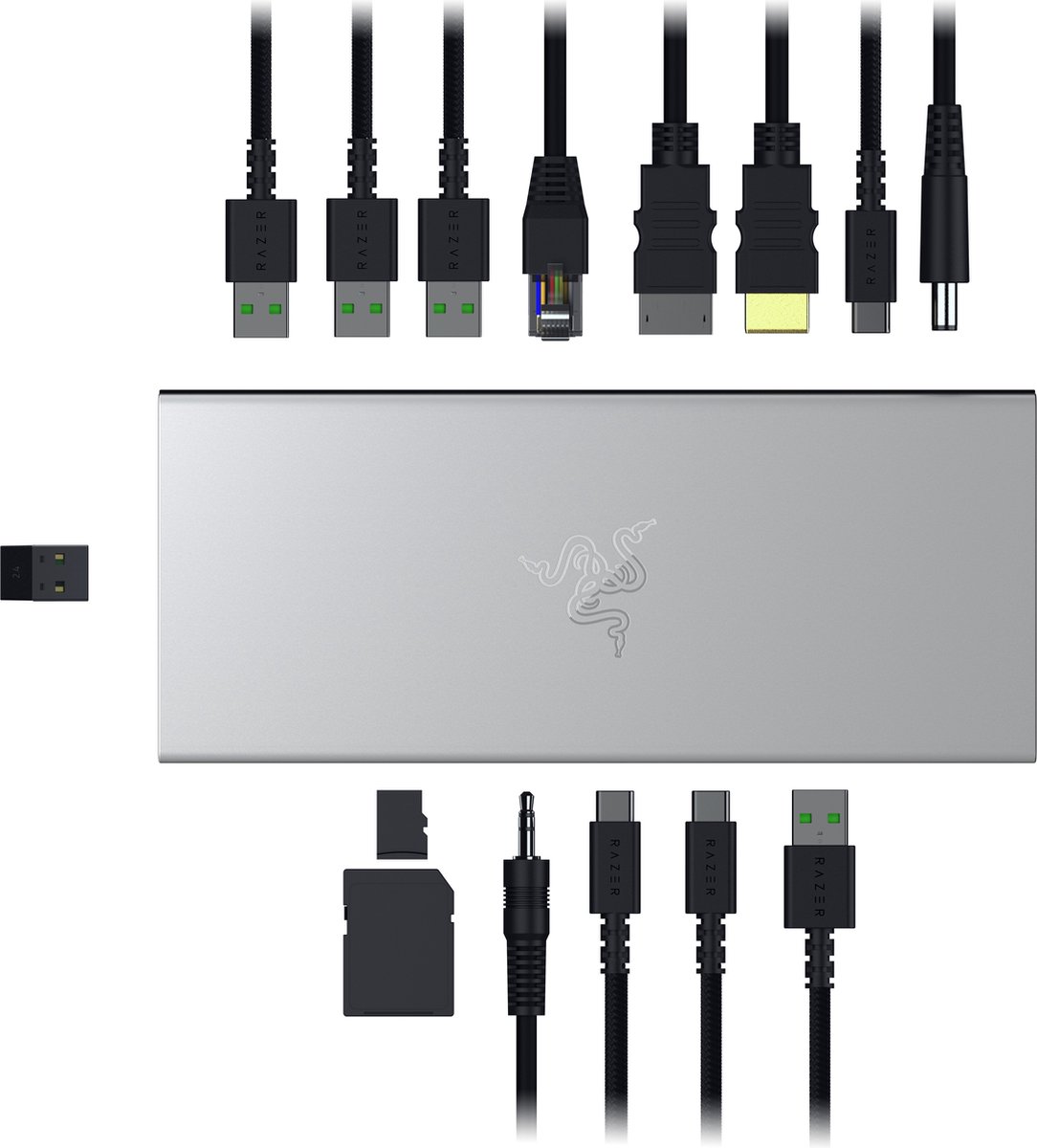 Razer USB 4 Docking Station 14 Poorten Mercury Wit