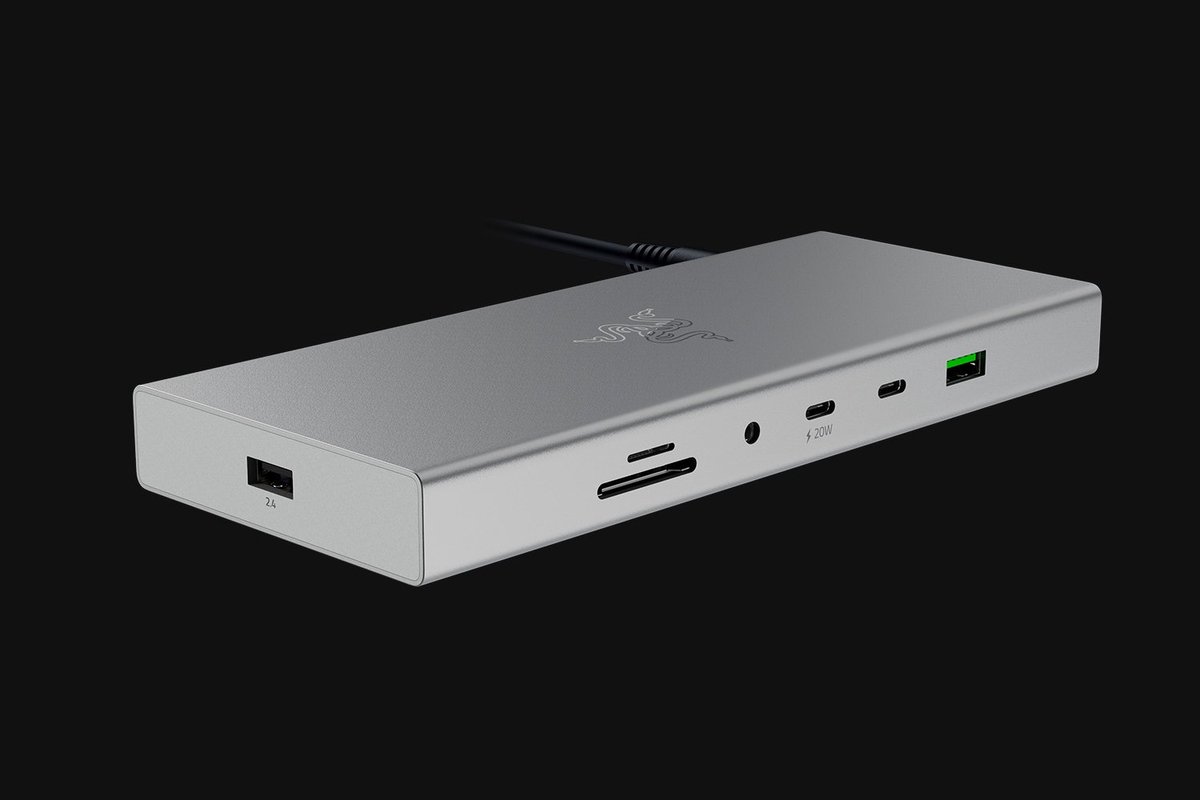 Razer USB 4 Docking Station 14 Poorten Mercury Wit