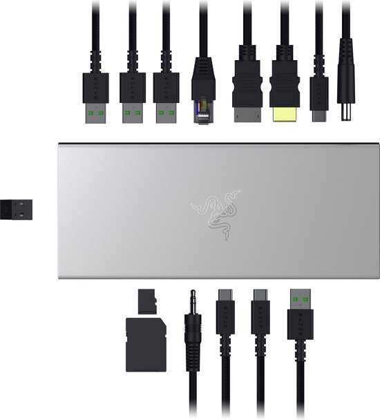 Razer USB 4 Docking Station 14 Poorten Mercury Wit