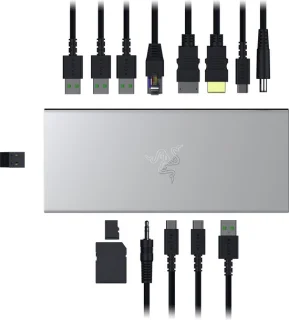 Razer USB 4 Docking Station 14 Poorten Mercury Wit