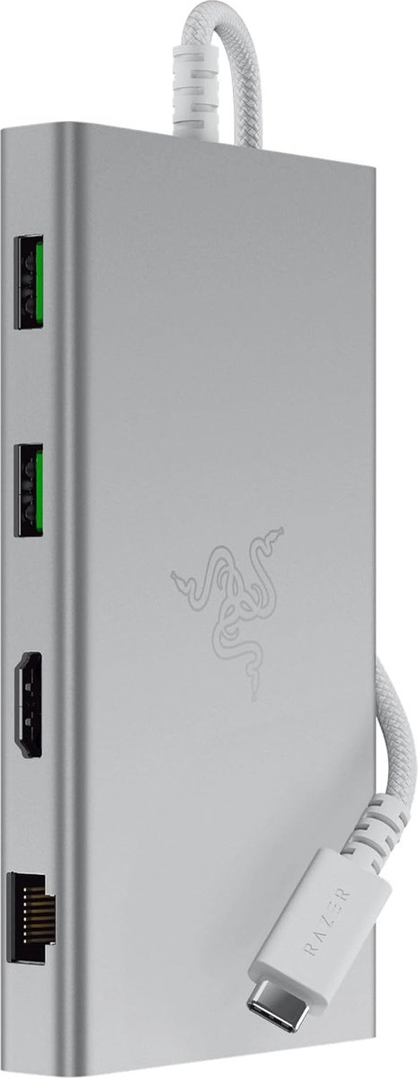 Razer USB-C Docking Station 11 Poorten Mercury Wit