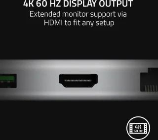 Razer USB-C Docking Station 11 Poorten Mercury Wit