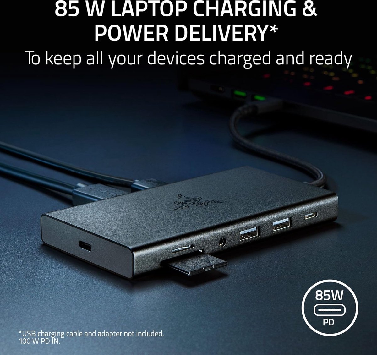 Razer USB-C Docking Station 11 Poorten Zwart