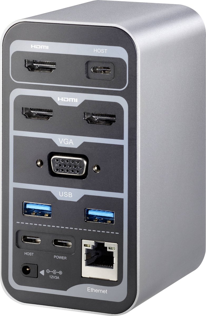 Renkforce RF-DKS-650 USB-C Dockingstation Universeel