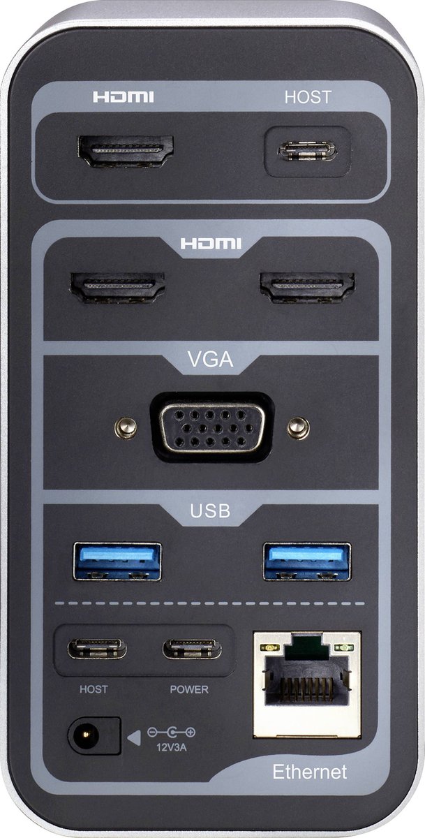 Renkforce RF-DKS-650 USB-C Dockingstation Universeel