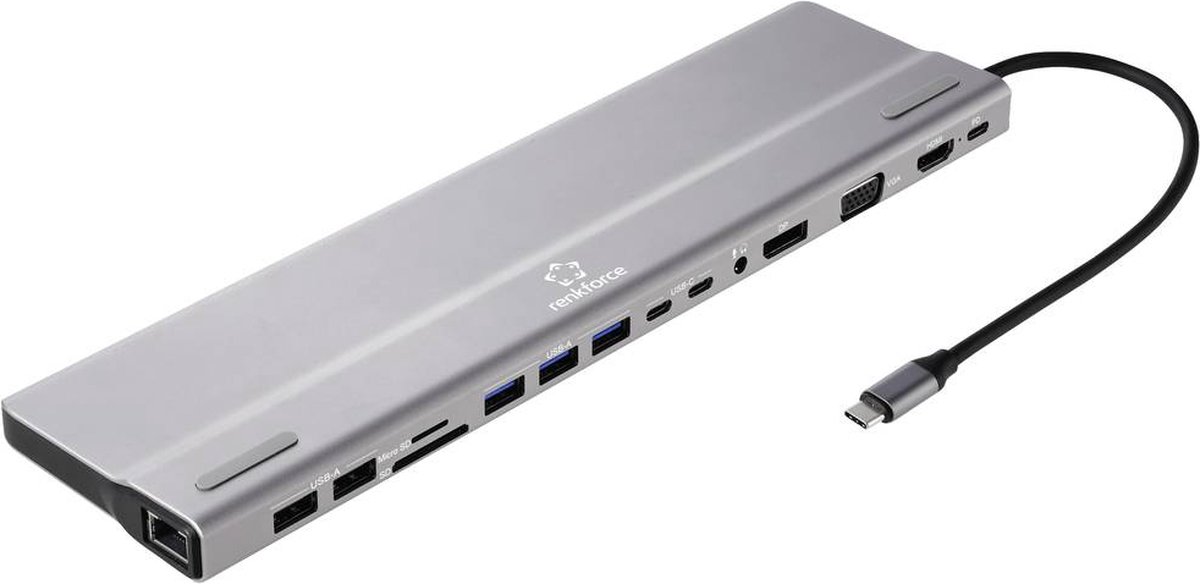 Wat vinden we goed aan de Renkforce RF-DKS-902 USB-C Dockingstation Universeel