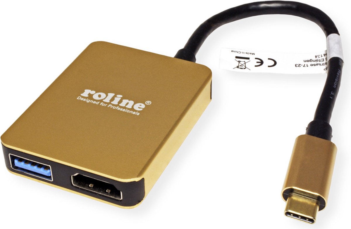 ROLINE GOLD USB-C Docking Station HDMI 4K 2x USB 3.2 Gen 1 PD