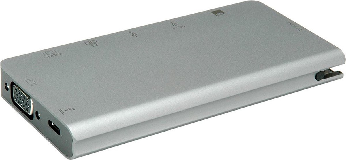 ROLINE USB-C Docking Station HDMI VGA USB 3.2 LAN PD Card Reader