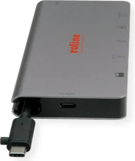 ROLINE USB-C Docking Station HDMI VGA USB 3.2 LAN PD Card Reader