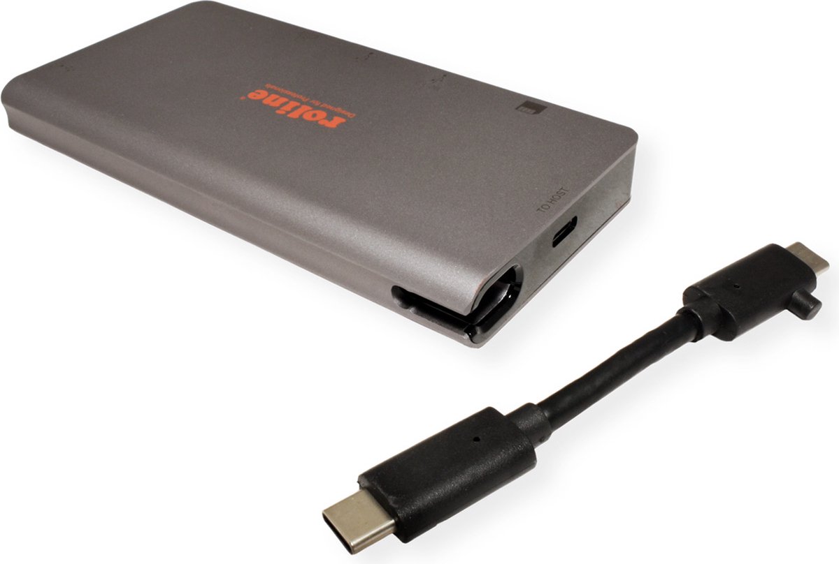 ROLINE USB-C Docking Station HDMI VGA USB 3.2 LAN PD Card Reader