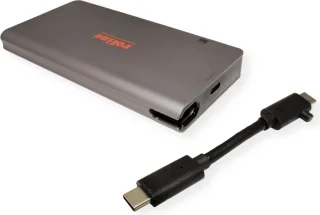 ROLINE USB-C Docking Station HDMI VGA USB 3.2 LAN PD Card Reader