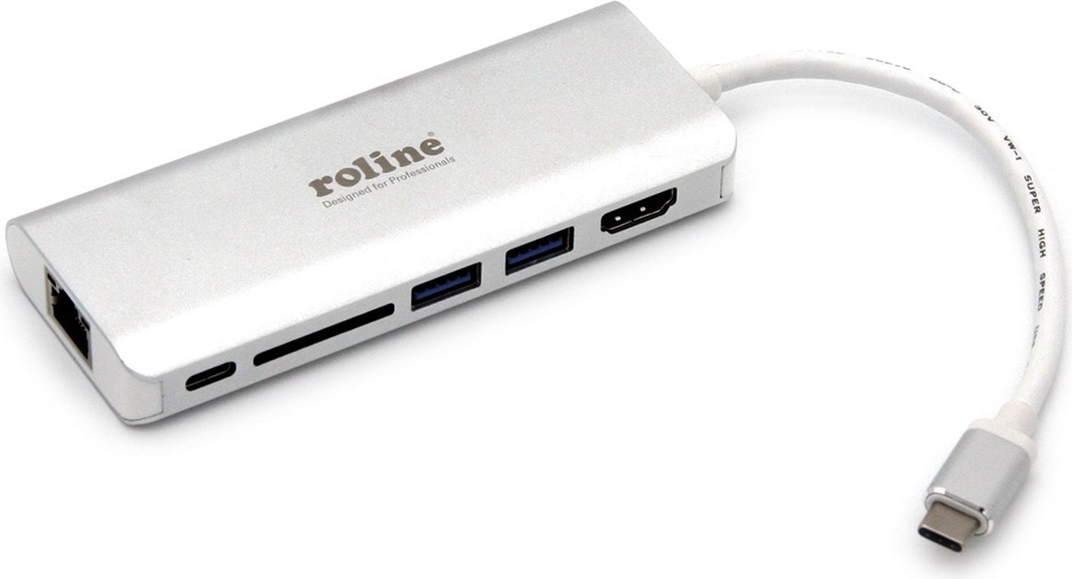 ROLINE USB-C Dockingstation HDMI 4K USB 3.0 SD Ethernet