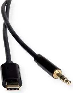 ROLINE USB-C naar 3.5mm Audio Adapter Kabel 3m Zwart