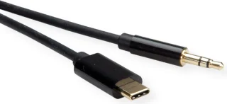 ROLINE USB-C naar 3.5mm Audio Adapter Kabel 3m Zwart