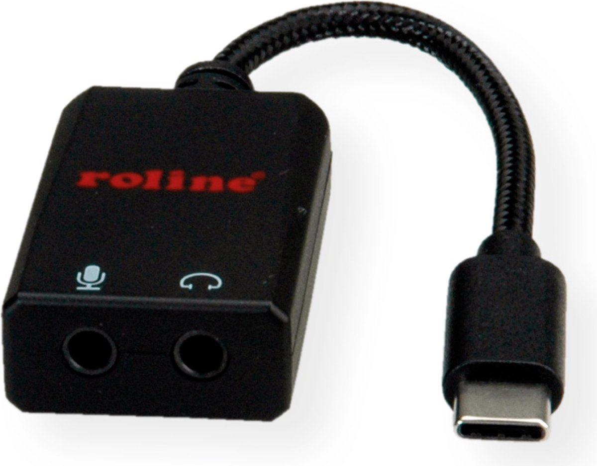 ROLINE USB Type C Adapter 2x 3.5mm Male/Female 0,13m