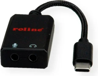 ROLINE USB Type C Adapter 2x 3.5mm Male/Female 0,13m