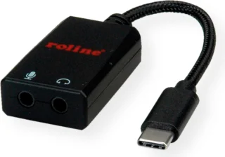 ROLINE USB Type C Adapter 2x 3.5mm Male/Female 0,13m