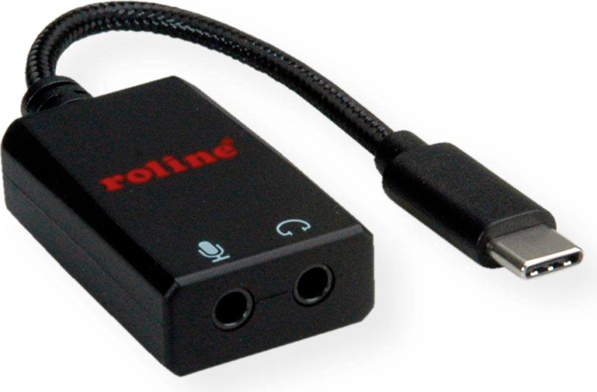 ROLINE USB Type C Adapter 2x 3.5mm Male/Female 0,13m