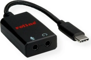 ROLINE USB Type C Adapter 2x 3.5mm Male/Female 0,13m