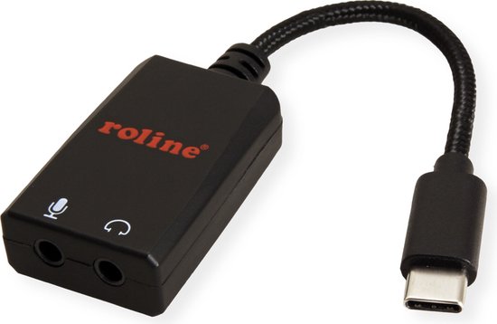 ROLINE USB Type C Adapter 2x 3.5mm Male/Female 0,13m