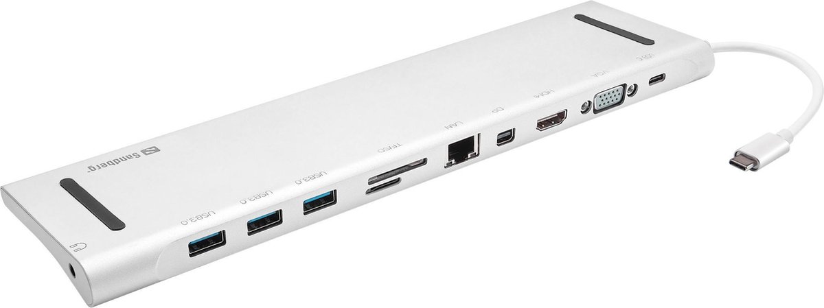 Sandberg 136-23 USB-C All-in-1 Docking Station Zilver