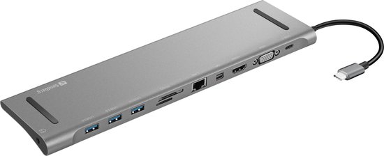 Sandberg 136-23 USB-C All-in-1 Docking Station Zilver