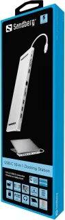 Sandberg 136-31 USB-C 10-in-1 Docking Station Grijs