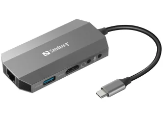Sandberg 136-33 USB-C Travel Dock - Grijs