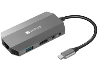 Sandberg 136-33 USB-C Travel Dock - Grijs