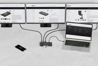 Sandberg 136-61 Laptop Dock & Poortreplicator Type-C Grijs