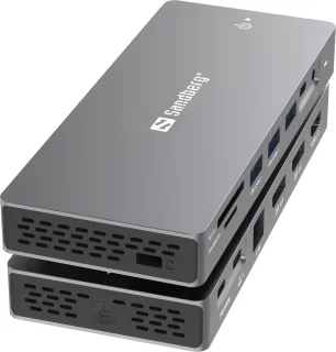 Sandberg 136-61 Laptop Dock & Poortreplicator Type-C Grijs