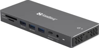 Sandberg 136-61 Laptop Dock & Poortreplicator Type-C Grijs