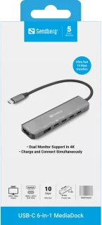 Sandberg 136-77 Laptop Dock & Poortreplicator Bedraad