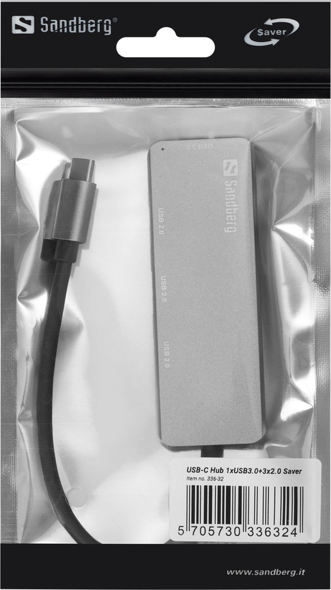 Sandberg 336-32 USB-C Docking Station 4x USB 3.0